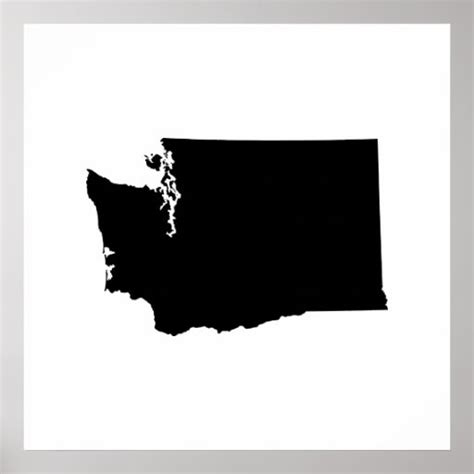 Washington State Outline Poster | Zazzle