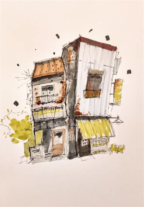 Expressive Architectural Sketching With Colored Markers Domestika