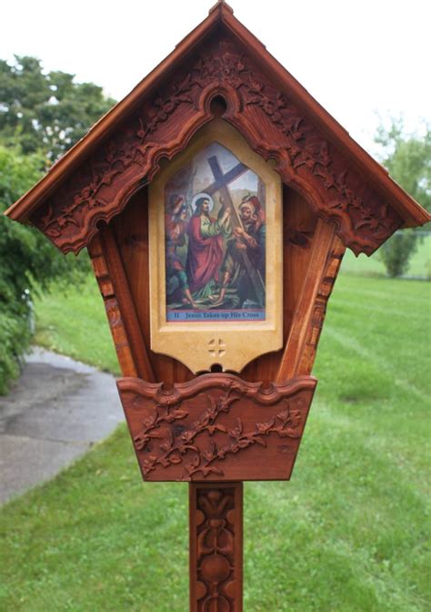 Outdoor Stations of the Cross St. Ann Style With Carved Posts. Full Set ...