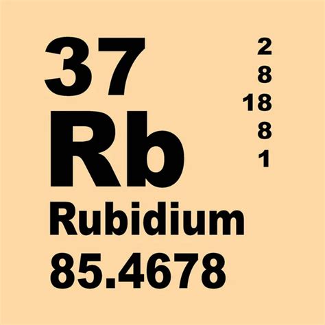 Rubidium Pierwiastek Chemiczny Stock Photos Royalty Free Rubidium