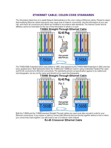 Ethernet Cable: Color-Code Standards | PDF | Electrical Connector | Ethernet