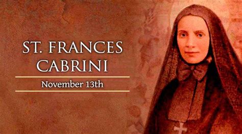 Saint Of The Day St Frances Cabrini