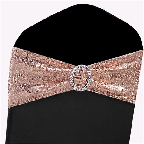 Amazon Gankar Pack Of Sequins Chair Sashes Bows Bands With