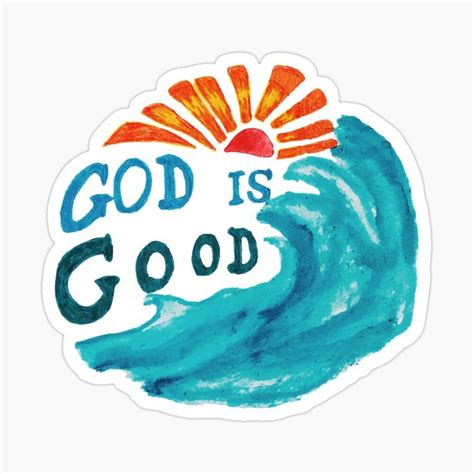 God Is Good Retro Sticker For Sale By Kwynn Alge