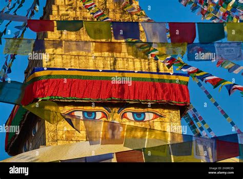 Nepal Kathmandu Valley Buddhist Stupa Of Bodnath Stock Photo Alamy