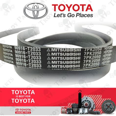 Original Toyota Fan Belt 90916 T2033 For Toyota Hilux GUN125 GUN126