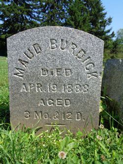 Maud Burdick 1882 1882 Mémorial Find a Grave