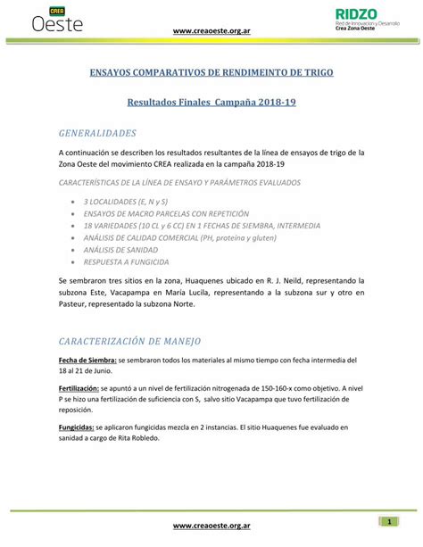 Pdf Ensayos Comparativos De Rendimeinto De Trigo Pdfslide Net