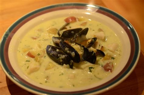 Scottish Seafood Chowder Or Cullen Skink With Smoked Haddock Mussels