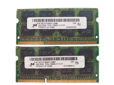 PAMIĘĆ RAM DDR3 8GB 2x4GB DDR3 PC3L 12800S 1600MHz SODIMM DO LAPTOPA w