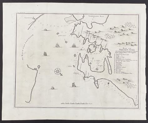 One Of The Earliest Printed Maps Of Trincomalee Bay In Barnebys