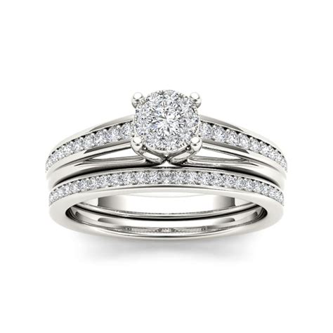 Diamond2deal 10k White Gold 40ctw Diamond Solitaire Engagement Bridal