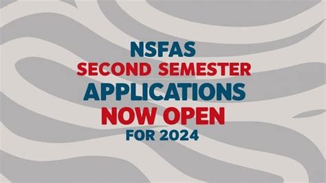 Nsfas Second Semester Applications Now Open For 2024 · College Wise