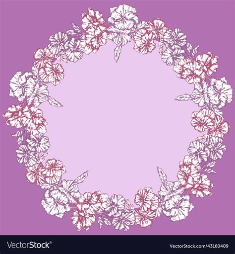 Greeting card with floral border from decorative Vector Image