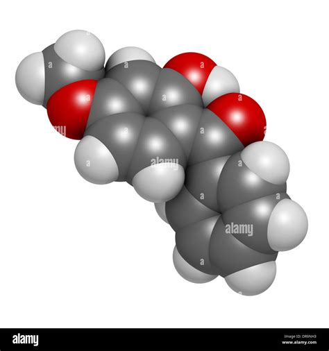 Oxybenzone sunscreen molecule. Controversial, may have hormone effects ...