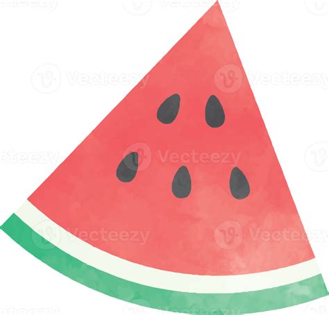 Watermelon Watercolor Element Png