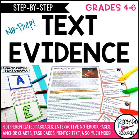 How To Teach Text Evidence Rockin Resources