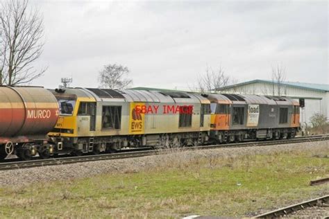 Photo Class 60 Locos 60073 And 60059 Newbury Racecourse 4th January