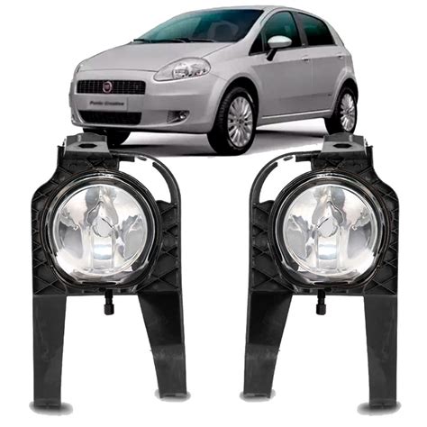 Par Farol Milha Fiat Punto Suporte Submarino