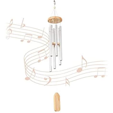 Carillon Olien Tubes Chimes De Vent Pendentif En Bois Creux En