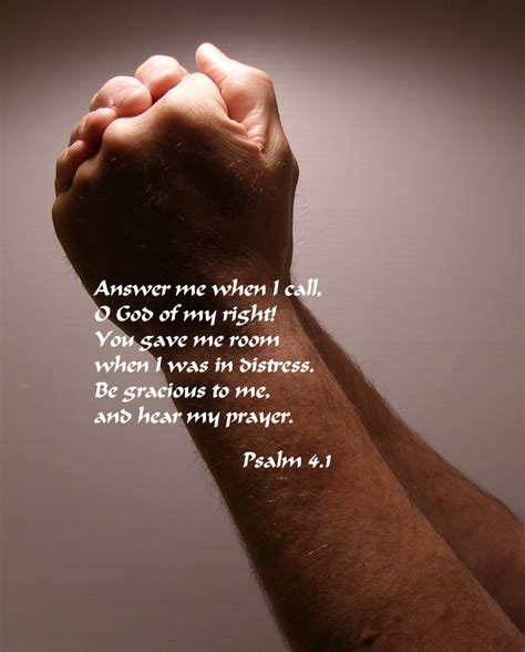 Psalm 4.1 Poster - "Answer me when I call, O God of my right!."