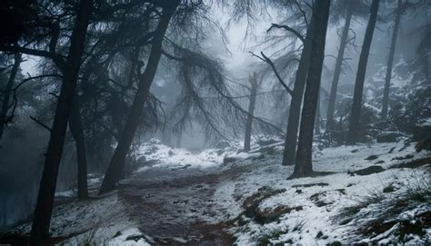 Horror Forest Scenery Verytext