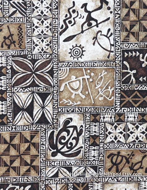 Polynesian Tapa Fabric Petroglyphs Tribal Tattoo Island Warriors And ...