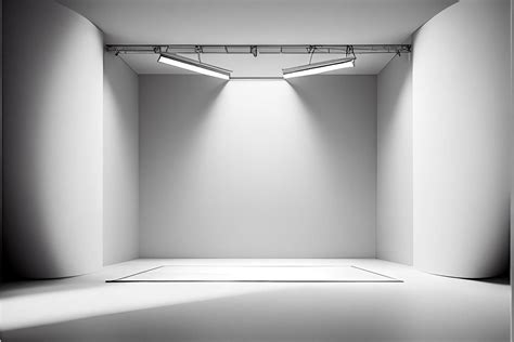 White studio room background with spotlight on. Illustrator 22012476 ...