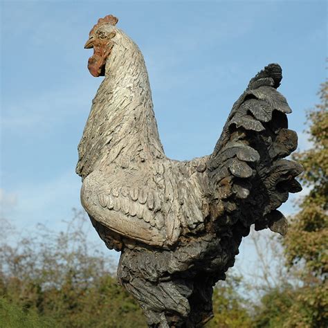 Metal Hen Garden Ornaments Statue Modern Sculpture Artist