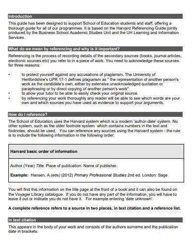 Harvard Reference Style - 29+ Examples, Format, How to write, PDF