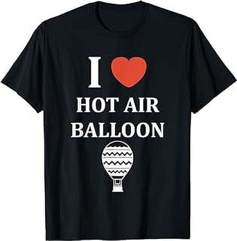 Funny Minimalist Balloon Simple I Love Hot Air Balloon T Shirt