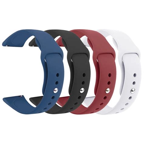 20mm 22mm For Samsung Universal Sport Silicone Watch Bands Women Men Wristband Bracelet