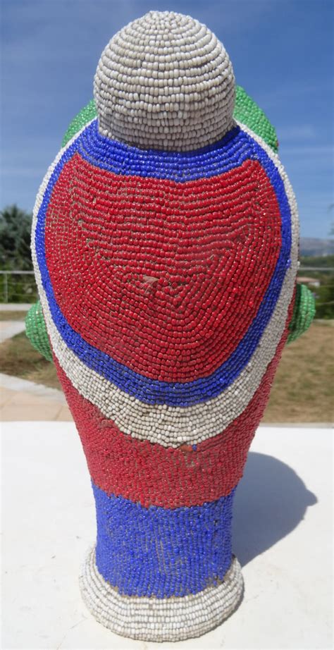 Bamileke Beaded Terracotta Head From Cameroon Etsy