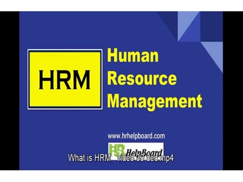 Human Resource Management Ppt