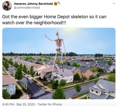 Even Bigger | 12-Foot Tall Home Depot Skeleton | Know Your Meme