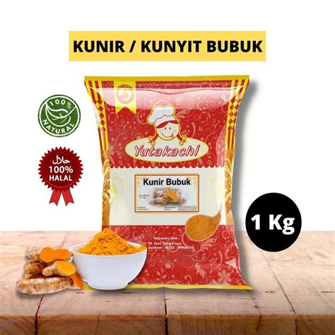 Jual Kunir Kunyit Bubuk 1 Kg Yutakachi Premium Kunyit Bubuk