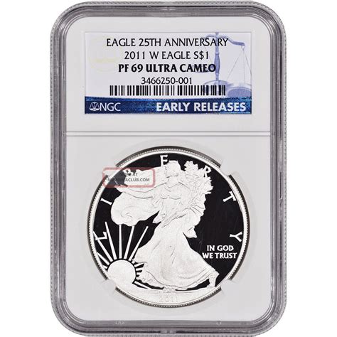 2011 W American Silver Eagle Proof Ngc Pf69 Ucam Early Releases