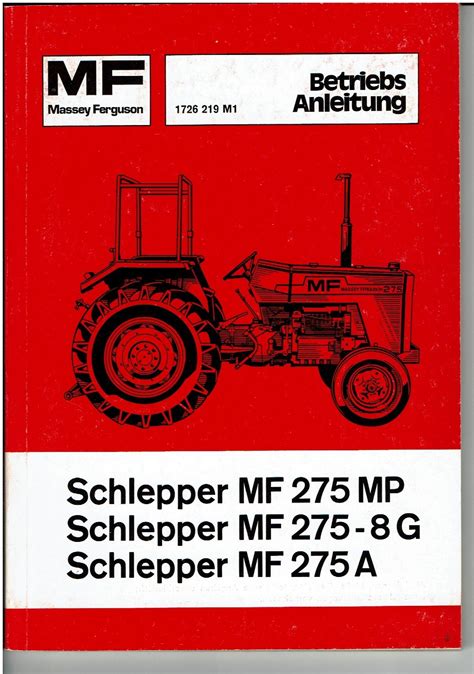 Massey Ferguson Schlepper Mf 275 Mp Schlepper Mf 275 8g Schlepper Mf275 A