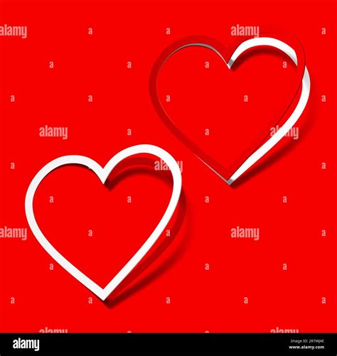 I Love You Heart Sticker Red Scarlet Realistic Shadow Symbol Sign