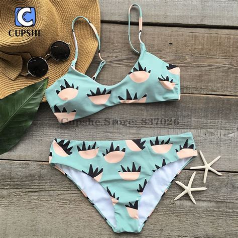 Cupshe See You There Bear Claw Printing Bikini Set Women Summer Sexy