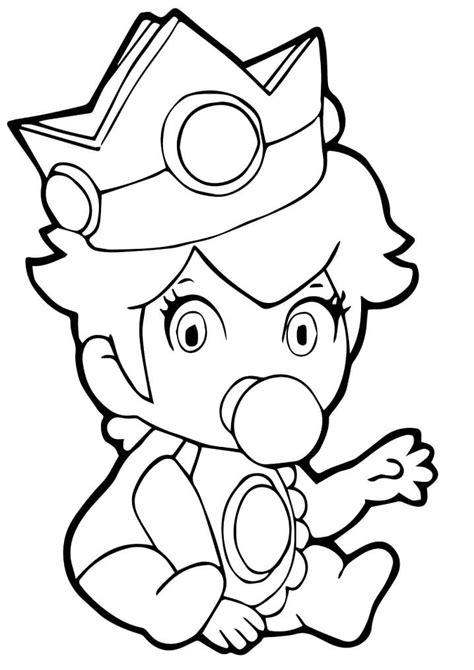 Coloriage B B Princesse Peach Dessin Gratuit Imprimer