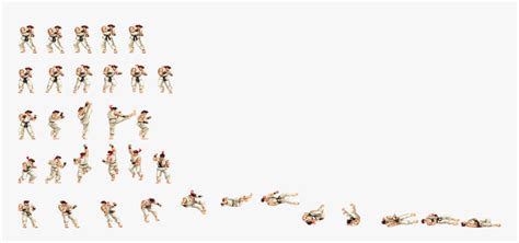 Sprites Ryu , Png Download - Street Fighter 2 Ryu Sprites, Transparent ...