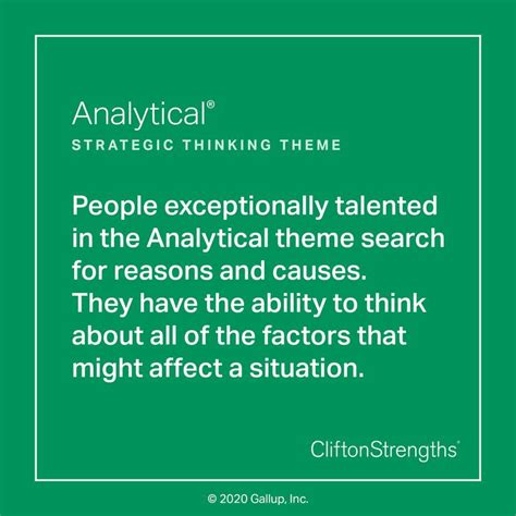 Analytical Strengthsfinder Definition Gallup Strengths Finder