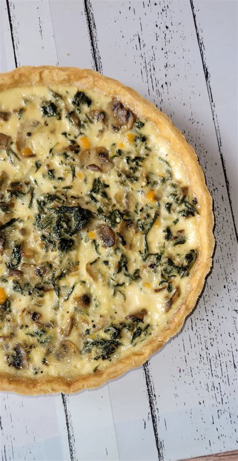 Spinach & Mushroom Quiche – stickyspoonsandcrumbs.com