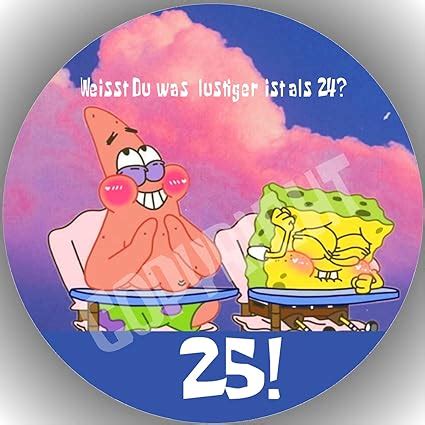 Ich Fondant Tortenaufleger Tortenbild Geburtstag Spongebob BUNT 25er