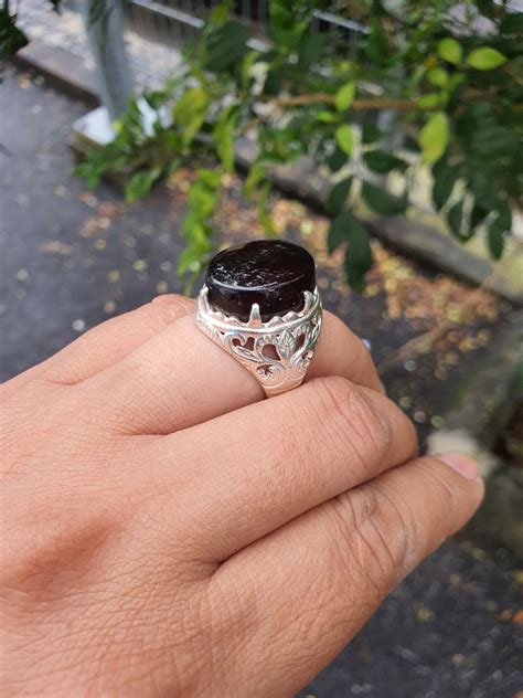 Cincin Batu Akik Yaman Habsyi Suluh Merah Men S Fashion Muslim Wear