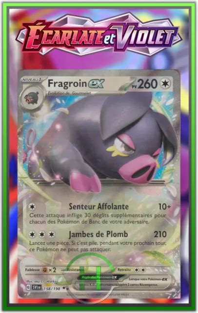 FRAGROIN EX EV1 Écarlate et Violet 158 198 Carte Pokémon