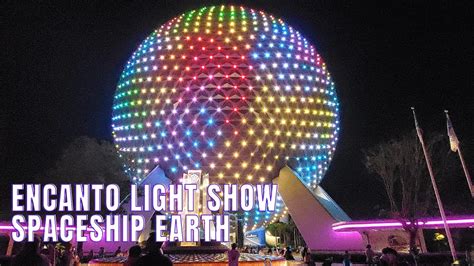 Encanto Spaceship Earth Light Show Epcot Flower Garden Festival