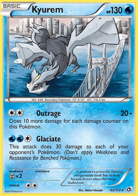 Kyurem 43 Legendary Treasures 2013 Pokemon Card