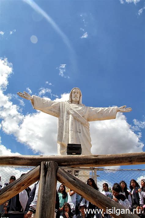 Статуя Белого Христа Cristo Blanco Город Куско Перу